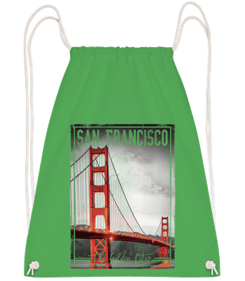 San Francisco Golden City - Turnbeutel - Irischgrün - Vorn