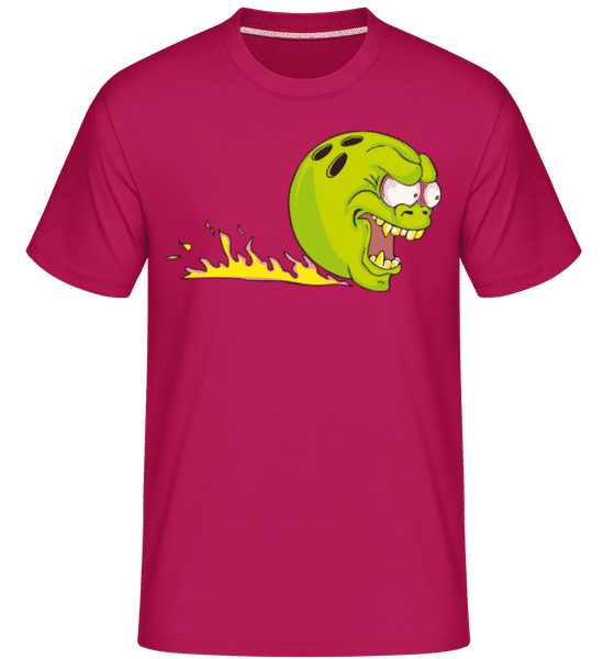 Preview: Bowling Ball Monster -  Shirtinator Men's T-Shirt - Magenta - Front
