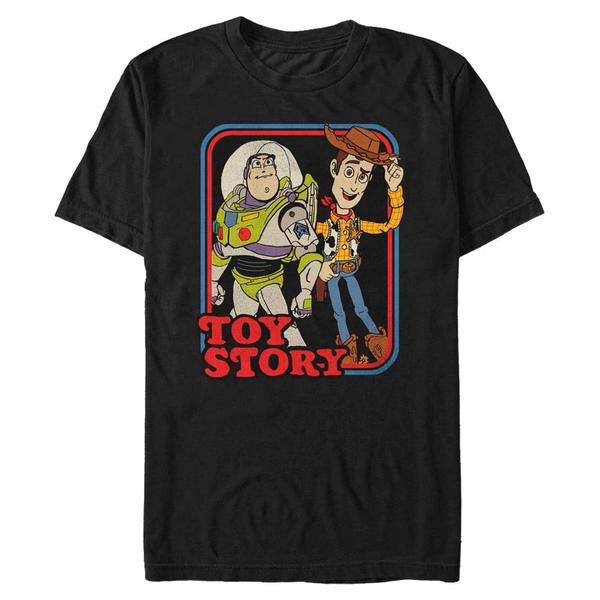 Aperçu: Disney - Toy Story - Woody & Buzz Storybook - Homme T-shirt - Noir - Devant