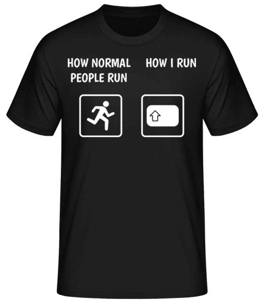 Aperçu: How I Run - T-shirt standard Homme - Noir - Devant