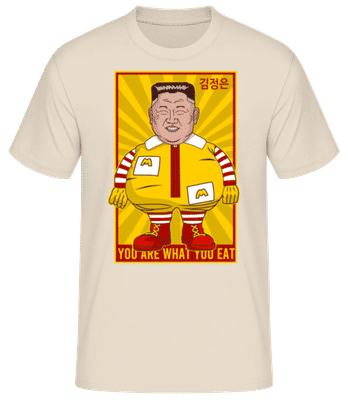McDonald Jong Un - Men's Basic T-Shirt - Cream - Front