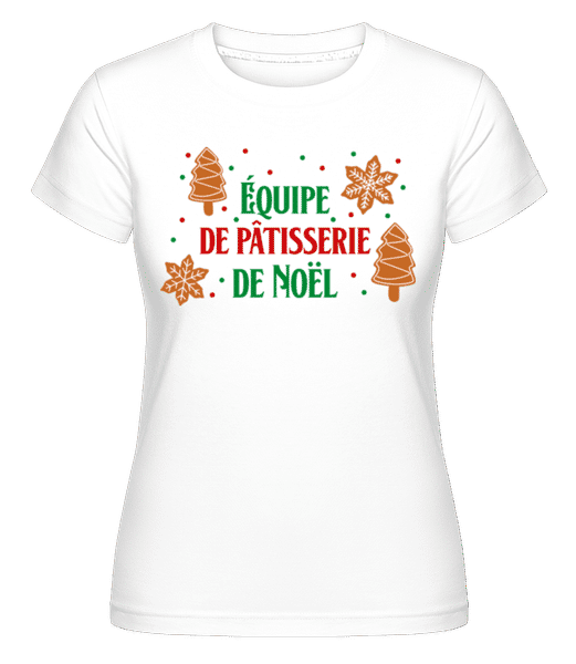 Aperçu: Équipe De Pâtisserie De Noël 2 -  T-shirt Shirtinator femme - Blanc - Devant