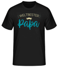 Weltbester Papa - Männer Basic T-Shirt - Schwarz - Vorne
