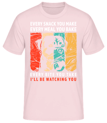 I'll Be Watching You - Men's Basic T-Shirt - Pink - Front