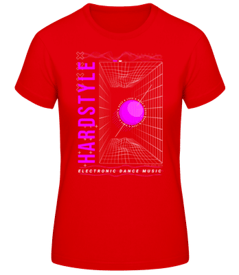 Hardstyle Dance Music - Camiseta básica de mujer - Rojo - delante