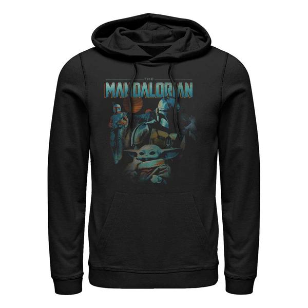 Aperçu: Star Wars - The Mandalorian - Skupina Bobas Back - Unisex Sweat à capuche - Noir - Devant