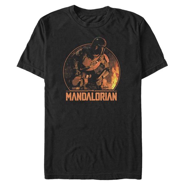 Aperçu: Star Wars - The Mandalorian - Mando Camping - Homme T-shirt - Noir - Devant