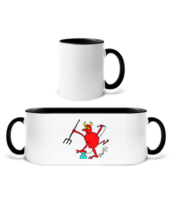 Deifl - Tasse zweifarbig - Weiß / Schwarz - Vorne