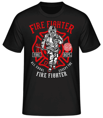 Fire Fighter - Camiseta básica para hombre - Negro - delante