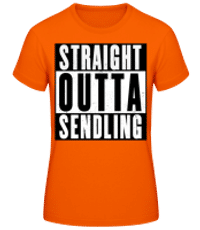 StraightOutta Sendling - Frauen T-Shirt B&C - Orange - Vorne