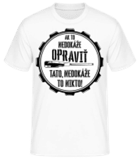 Tato Opravár - Pánske basic tričko - Biela - Predné
