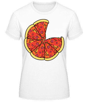Pizza - Camiseta básica de mujer - Blanco - delante