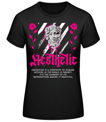 Aesthetic - Camiseta básica de mujer - Negro - delante