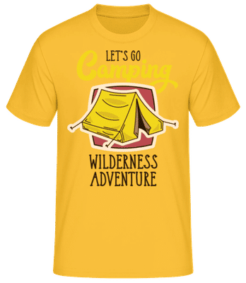 Let's Go Camping - Pánské basic tričko - Zlatožlutá - Napřed