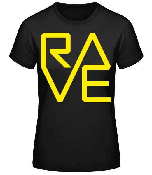 Aperçu: Rave Geometry - T-shirt standard Femme - Noir - Devant