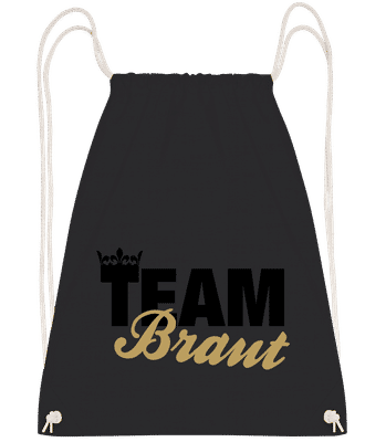 Team Braut Krone - Turnbeutel - Schwarz - Vorn