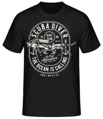 Scuba Diver - Men's Basic T-Shirt - Black - Front