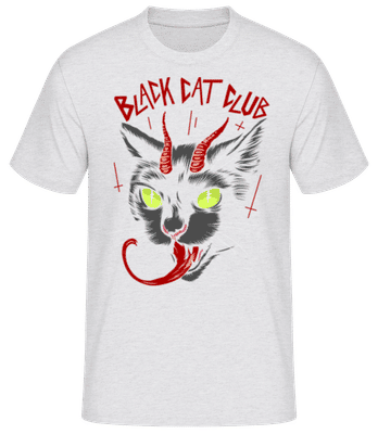 Black Cat Club - Camiseta básica para hombre - Gris moteado - delante
