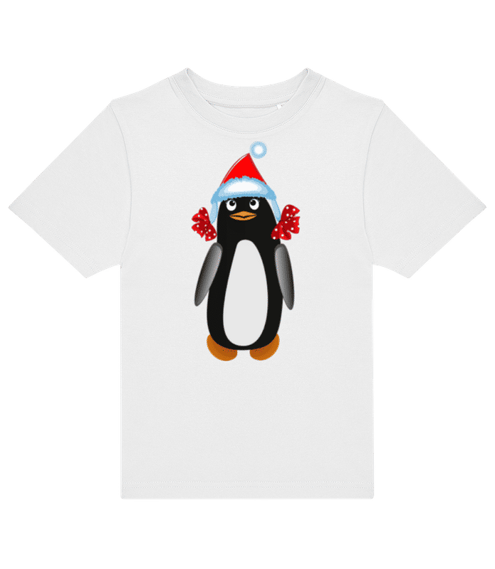 Náhľad: Penguin At Christmas 1 - Pánske tričko B&C - Biela - Predné