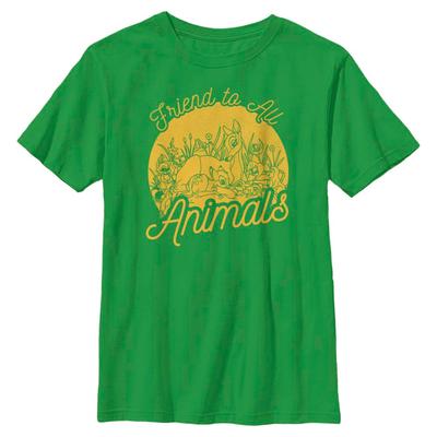 Disney Classics - Bambi - Skupina Friend To Animals - Enfant T-shirt - Vert irlandais - Devant