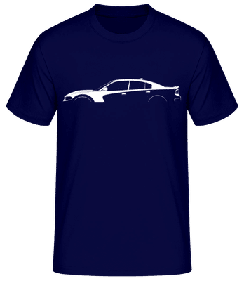 'Dodge Charger SRT Hellcat' Silhouette - Männer Basic T-Shirt - Marine - Vorne