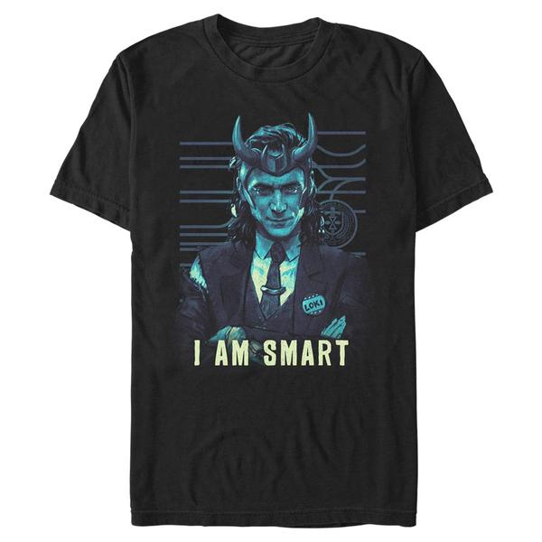 Aperçu: Marvel - Loki - Loki I Am Smart - Homme T-shirt - Noir - Devant