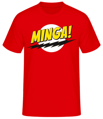 Minga! - Männer Basic T-Shirt - Rot - Vorne