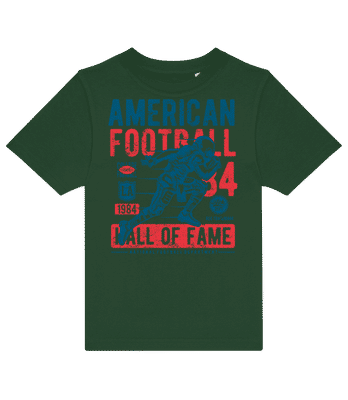 American Football Vintage - Kinder T-Shirt B&C - Flaschengrün - Vorne