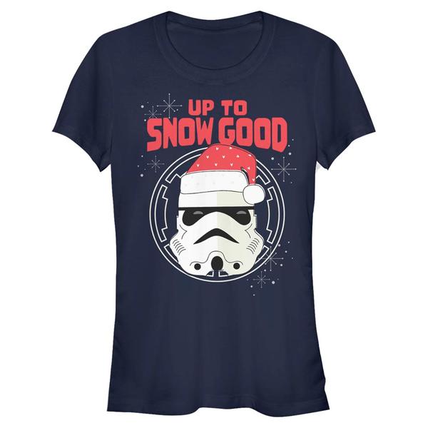 Aperçu: Star Wars - Stormtrooper Snow Good Trooper - Christmas - Femme T-shirt - Bleu marine - Devant