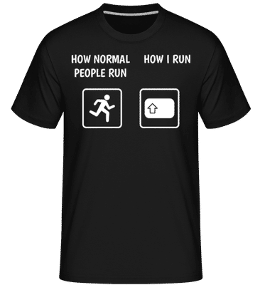 How I Run -  T-Shirt Shirtinator homme - Noir - Devant