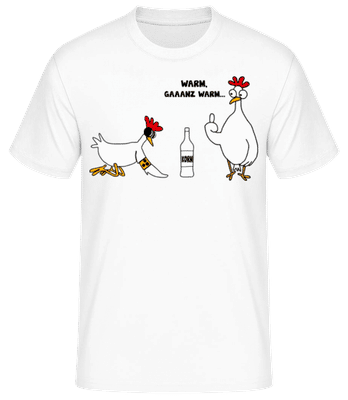 Ein Blindes Huhn - Männer Basic T-Shirt - Weiß - Vorne