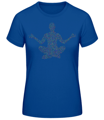 Geometrisch Yoga - Frauen Basic T-Shirt - Royalblau - Vorne