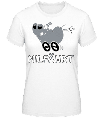 Nilfährt - Frauen Basic T-Shirt - Weiß - Vorne