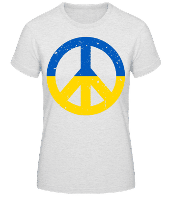 Signe de paix Ukraine couleur 1 - T-shirt standard Femme - Gris chiné - Devant
