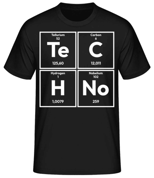 Aperçu: Techno Periodic Table - T-shirt standard Homme - Noir - Devant