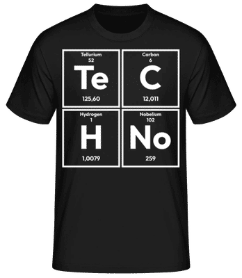 Techno Periodic Table - Men's Basic T-Shirt - Black - Front