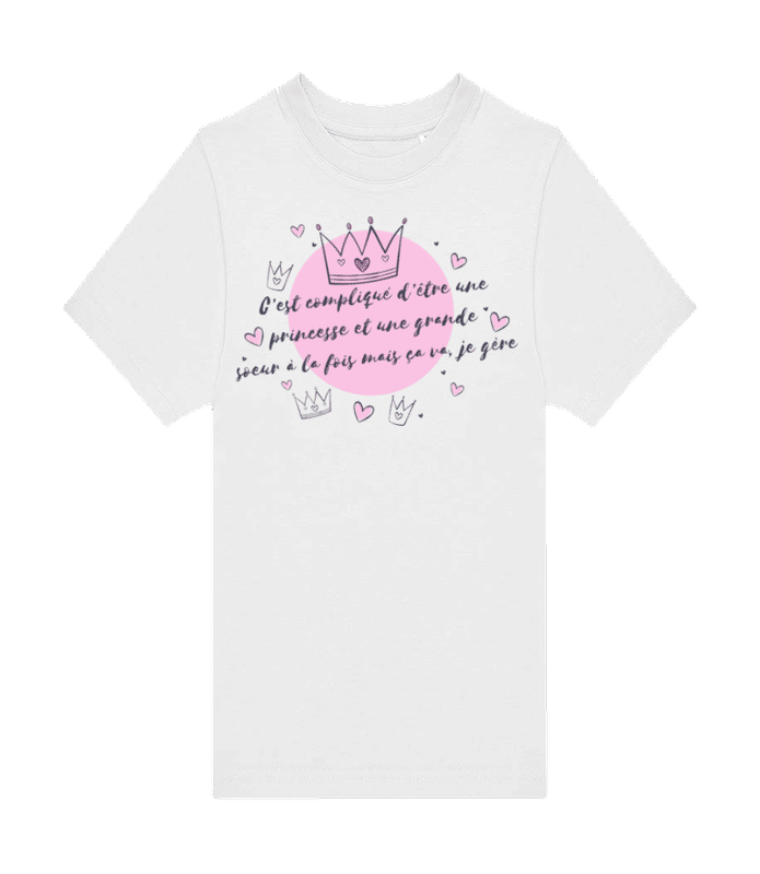Aperçu: Princesse Et Une Grande Soeur - T-shirt homme B&C - Blanc - Devant
