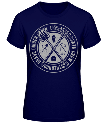 Grave Digger - Camiseta básica de mujer - Marino - delante