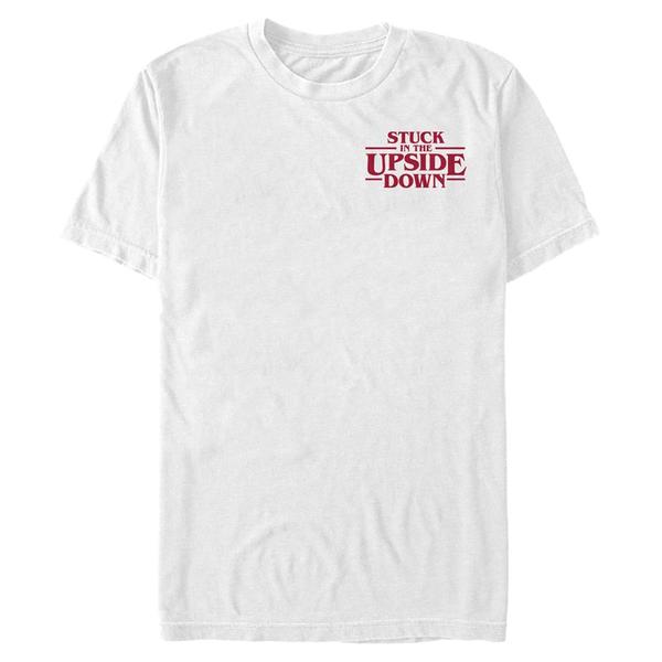 Aperçu: Netflix - Stranger Things - Text Upside Down Pocket - Unisex T-shirt - Blanc - Devant