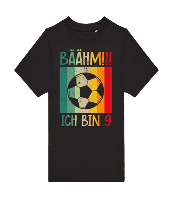Bäähm Ich Bin 9 - Kinder T-Shirt B&C - Schwarz - Vorne
