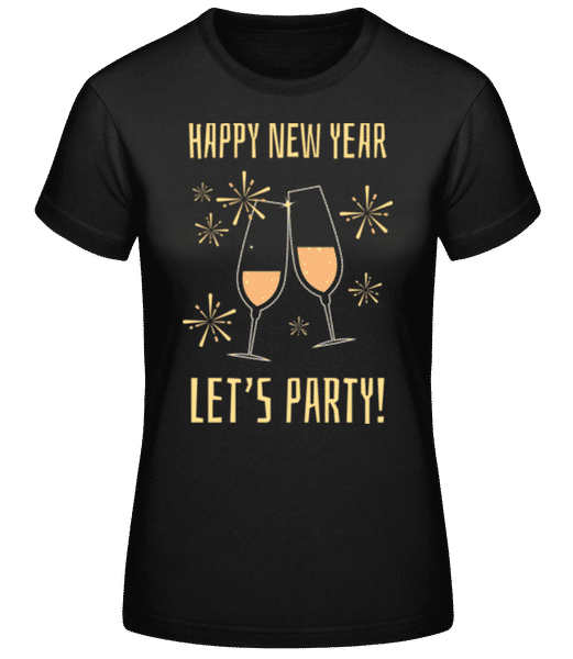 Aperçu: New Year Let's Party - T-shirt standard Femme - Noir - Devant
