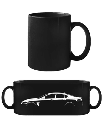 'Jaguar XFR (X250)' Silhouette - Tasse Noire - Noir - Devant