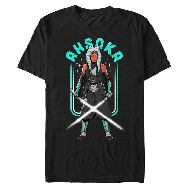 Aperçu: Star Wars - The Mandalorian - Ahsoka Amongst The Stars - Homme T-shirt - Noir - Devant