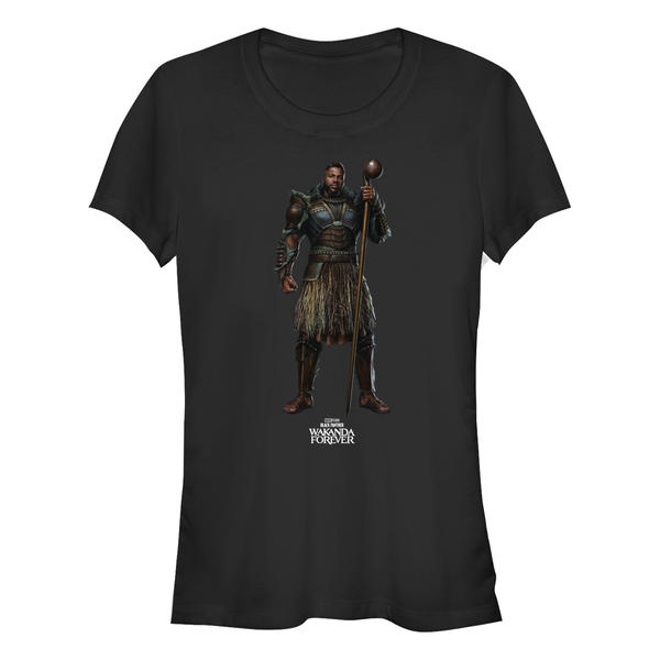 Aperçu: Marvel - Panthère noire Wakanda pour toujours - M'Baku Mbaku Blank - Femme T-shirt - Noir - Devant