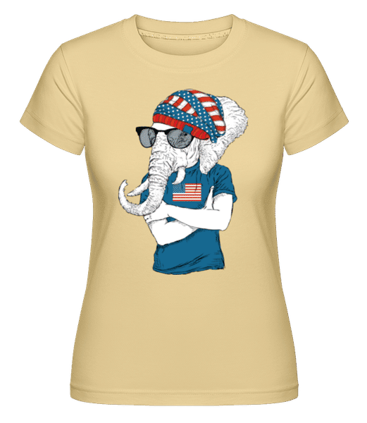 Preview: Hipster Elephant -  Shirtinator Women's T-Shirt - Yellow - Front