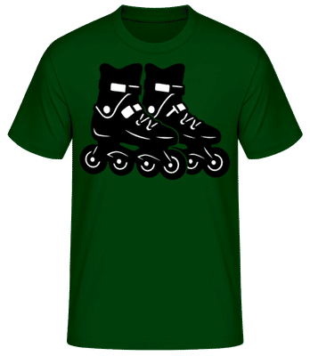 Inline-Skates - Männer Basic T-Shirt - Flaschengrün - Vorne