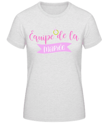 Equipe de la Mariée - T-shirt standard Femme - Gris chiné - Devant