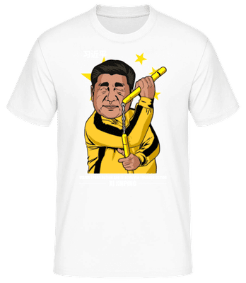 Xi Jinping Bruce Lee - Männer Basic T-Shirt - Weiß - Vorne