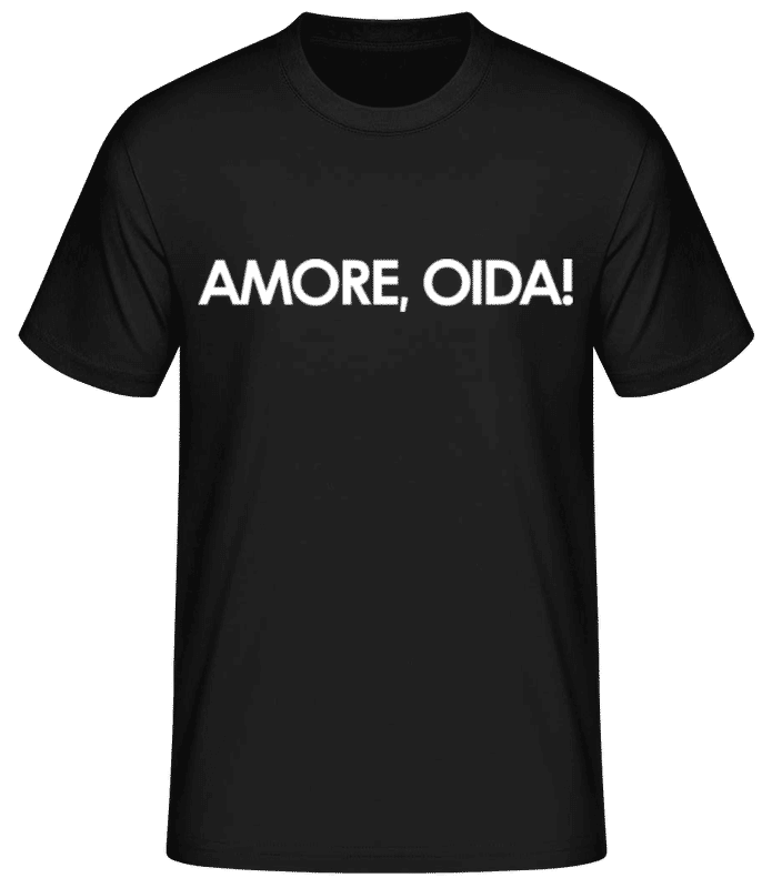 Vorschau: Amore Oida! - Männer Basic T-Shirt - Schwarz - Vorne