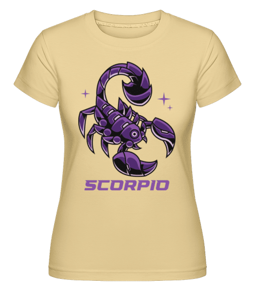 Preview: Mecha Robotic Zodiac Sign Scorpio - Shirtinator Women's T-Shirt - Yellow - Front
